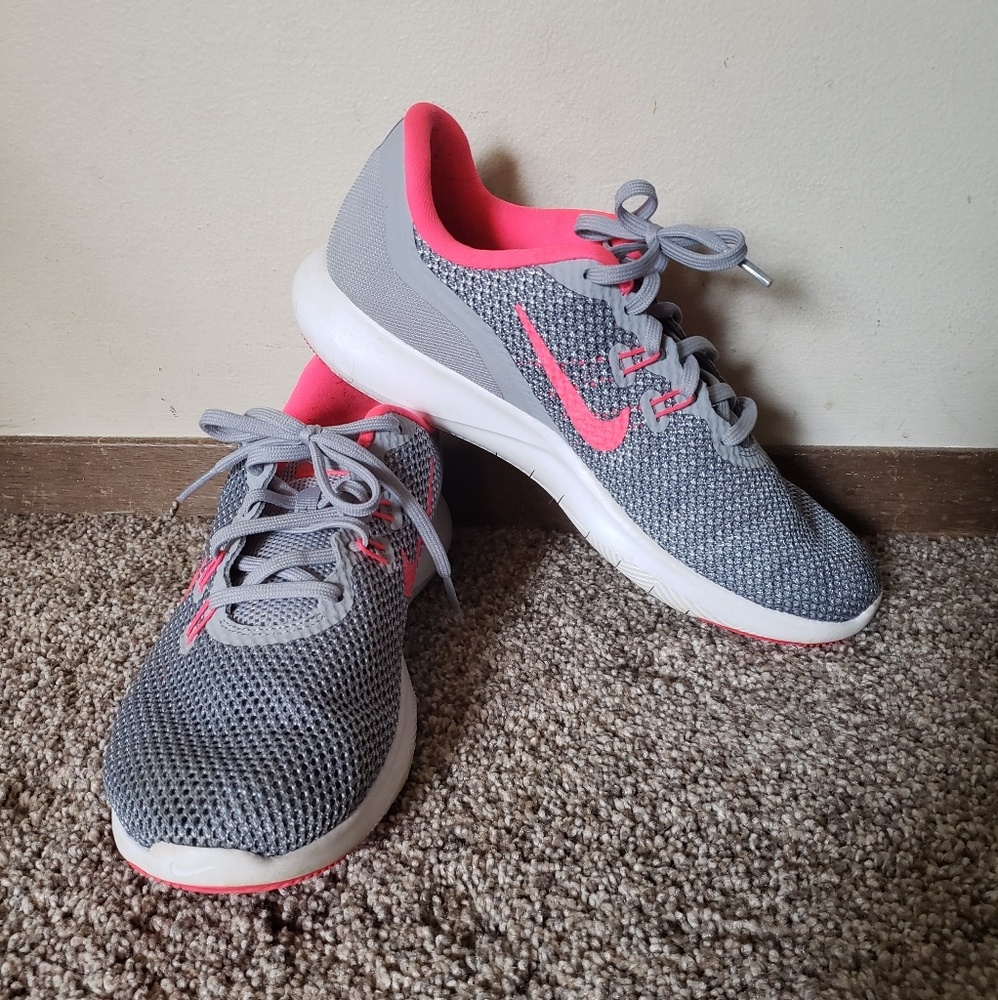 Grey and Pink Nikes